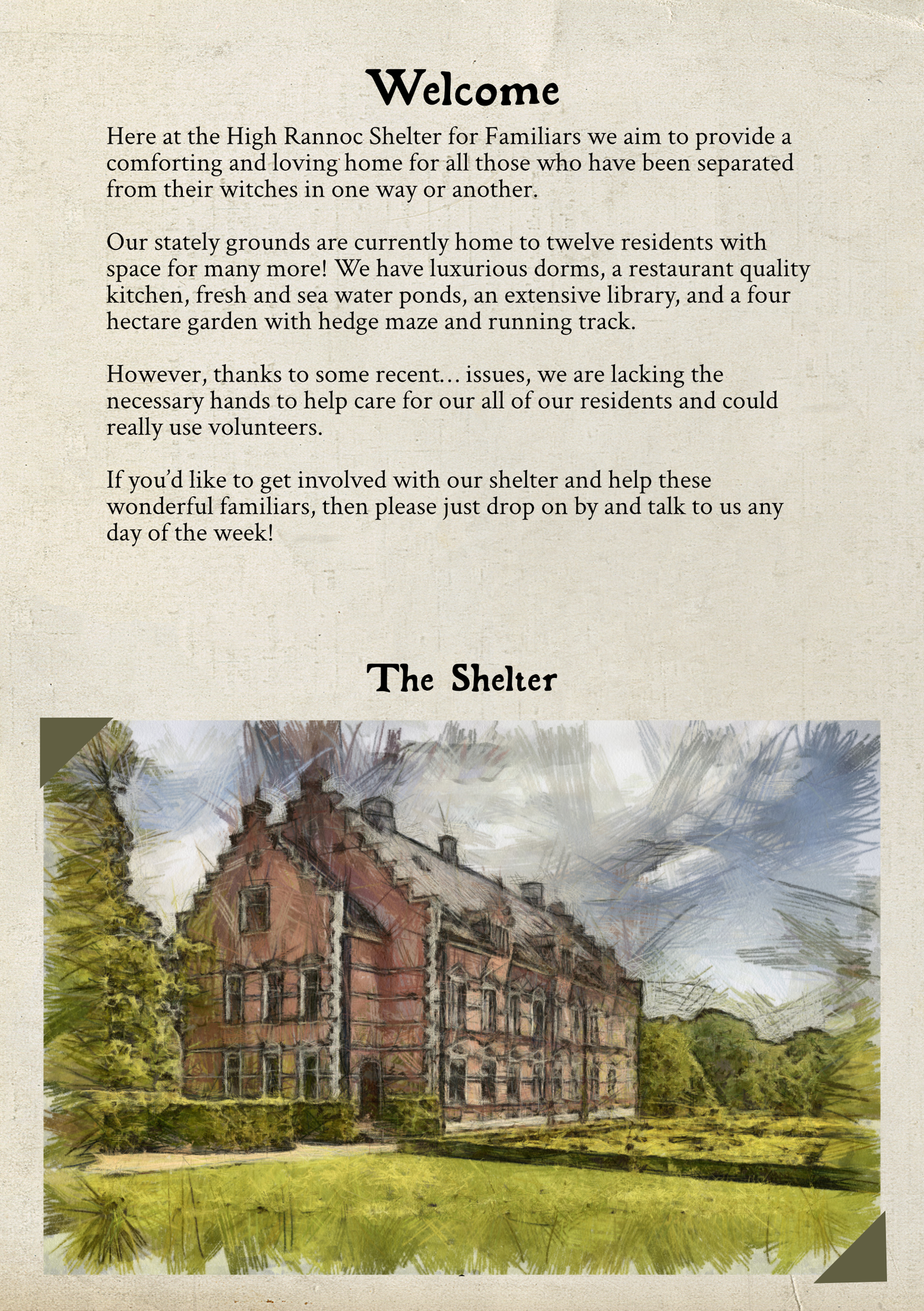 Apothecaria - Familiar Shelter Expansion